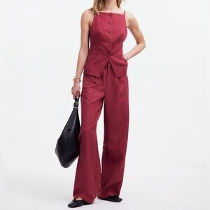 Madewell | Slouchy straight pants in drapey twill